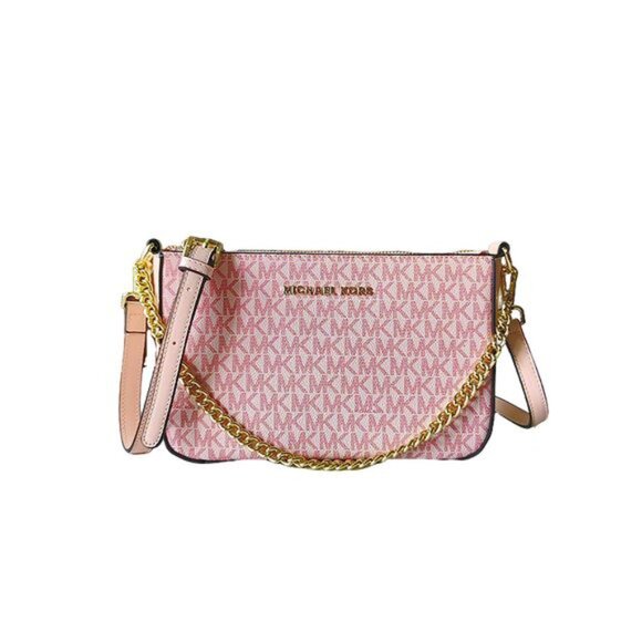 Michael Kors Old Flower Mahjong Bag Chain Bag Pink